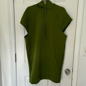 Yitty olive green Large open back hoodie dress